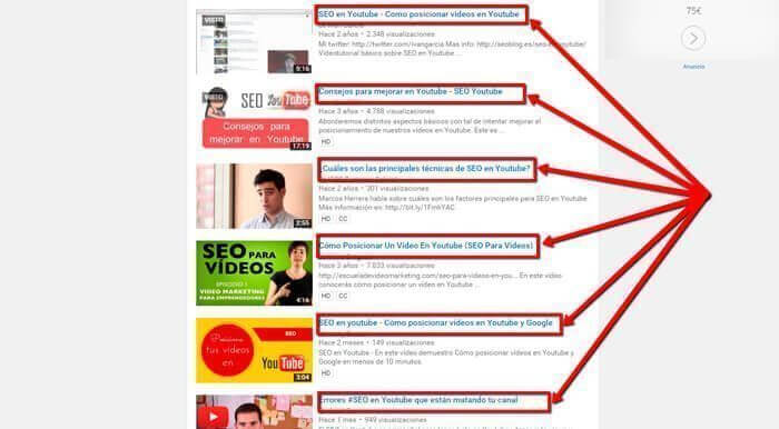 ¿Cuál es el SEO de los vídeo de YouTube?